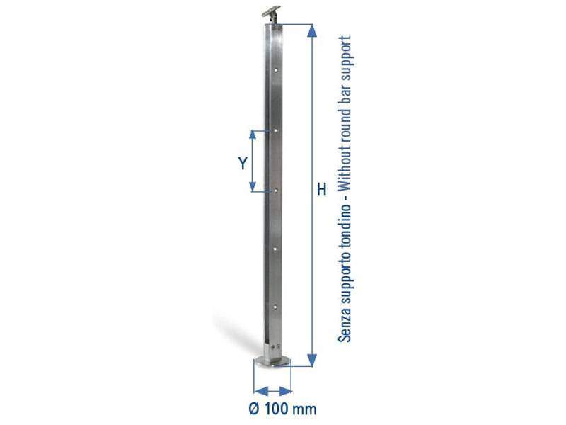 MONTANTE INOX PIASTRA